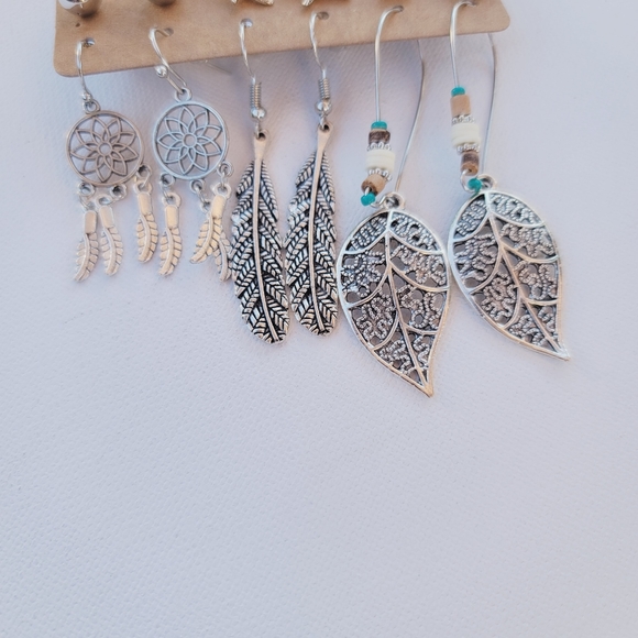 BOHO style earrings lot of 6 pairs - Picture 4 of 5